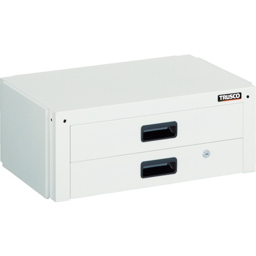 トラスコ中山 TRUSCO ツールワゴン ドルフィン用引出 2段 750X500 ホワイト(ご注文単位1台)【直送品】