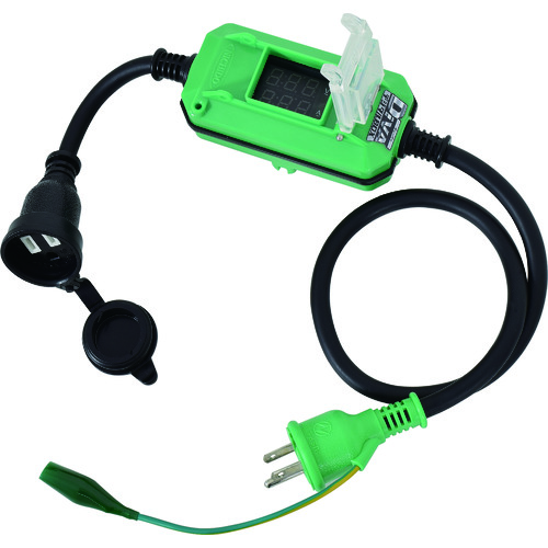 トラスコ中山 日動 電工ドラム デジタルドラム ボックスタイプ 電圧電流メーター付 アース付 0.9m(ご注文単位1台)【直送品】