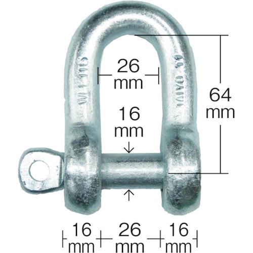 トラスコ中山 大洋 脱落防止シャックル 1.5t(1010760)(ご注文単位1個)【直送品】