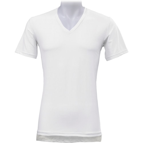 トラスコ中山 リベルタ デオドライズテック 半袖Vネック WHT (3XL)(ご注文単位1着)【直送品】