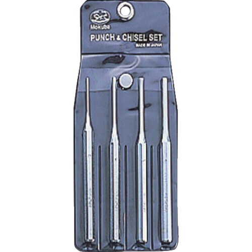 トラスコ中山 モクバ印 ピンポンチセット 4pcs(3・4・5・6mm)(ご注文単位1セット)【直送品】