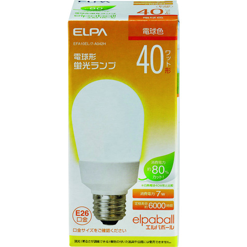 トラスコ中山 ELPA 電球形蛍光灯A形 40W形(ご注文単位1個)【直送品】