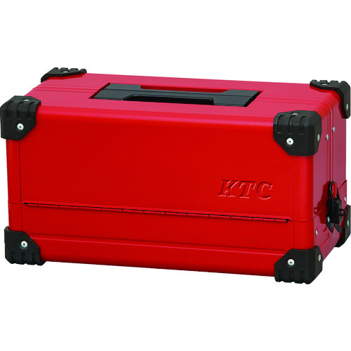 トラスコ中山 KTC スチール製工具箱 両開きメタルケース(レッド) (1個入) 間口440×奥行233×高さ230mm(ご注文単位1箱)【直送品】