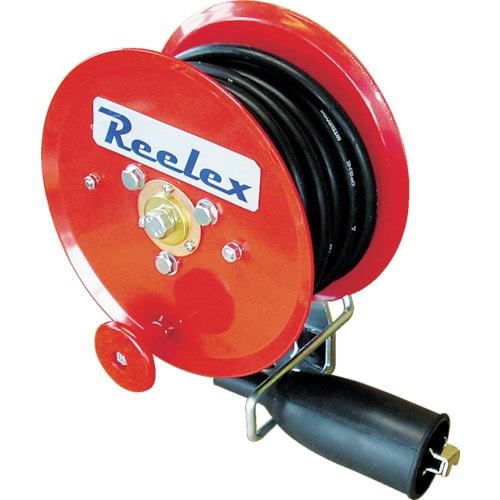 トラスコ中山 Reelex 手動巻アースリール 5.5SQ×10m 50Aアースクリップ付(ご注文単位1台)【直送品】