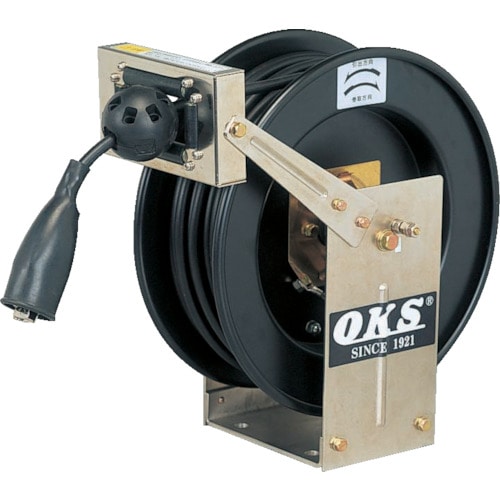 トラスコ中山 OKS アースリール スプリング式 5.5×1 20mケーブル付(ご注文単位1台)【直送品】