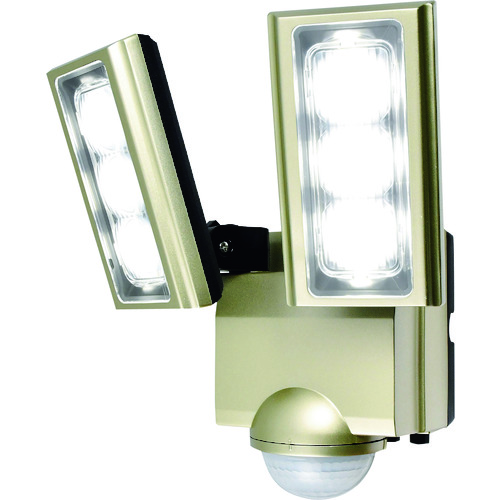 トラスコ中山 ELPA 防犯用センサーライト AC LEDセンサーライト 2灯（ご注文単位1台）【直送品】