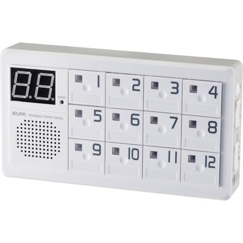 トラスコ中山 ELPA ワイヤレスチャイム12CH受信器（ご注文単位1台）【直送品】