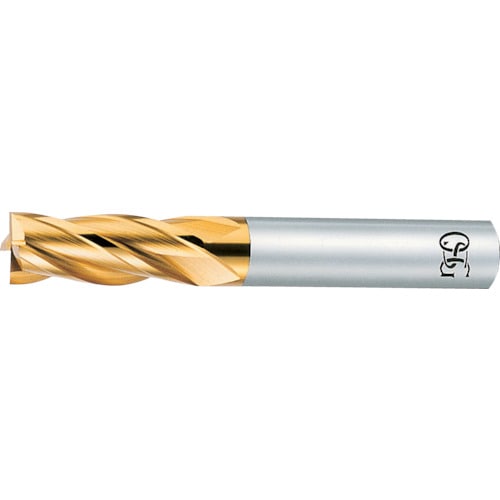 トラスコ中山 OSG ハイススクエアエンドミル TiNコート多刃ショート 刃径4mm シャンク径8mm 88208(ご注文単位1本)【直送品】