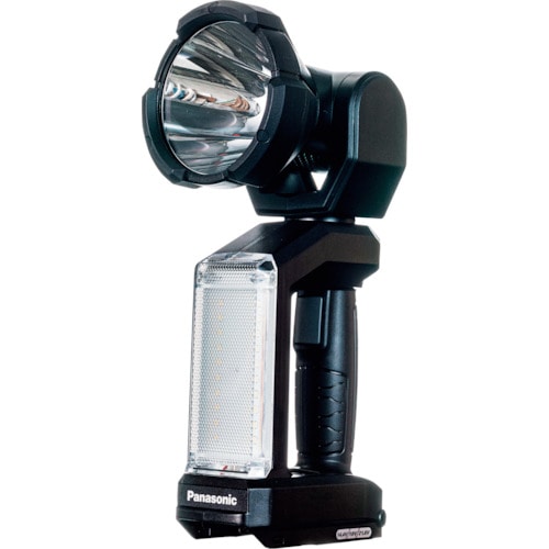 トラスコ中山 Panasonic 工事用充電LEDスポットワイドライト 黒(ご注文単位1台)【直送品】