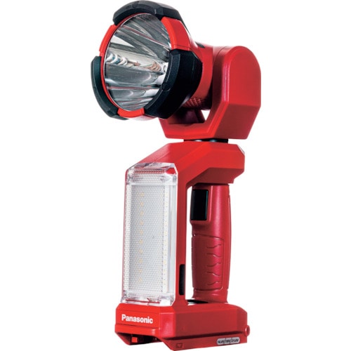 トラスコ中山 Panasonic 工事用充電LEDスポットワイドライト 赤(ご注文単位1台)【直送品】