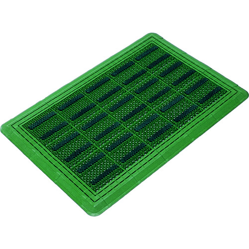 トラスコ中山 コンドル エバック 屋外用マット ブラシハードマットYL #3(縁あり) 450mm×750mm 緑(ご注文単位1枚)【直送品】