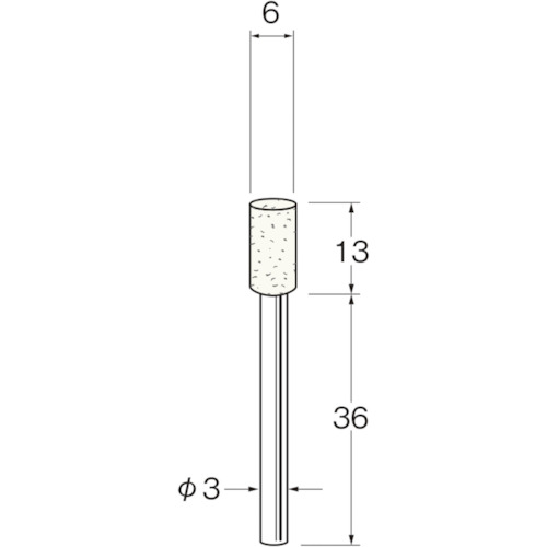 トラスコ中山 リューター 軸付フェルトバフ外径(mm):6(ご注文単位1袋)【直送品】