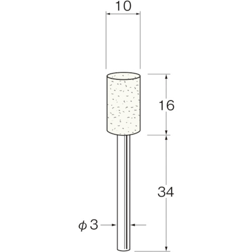 トラスコ中山 リューター 軸付フェルトバフ外径(mm):10 128-2275(ご注文単位1袋)【直送品】