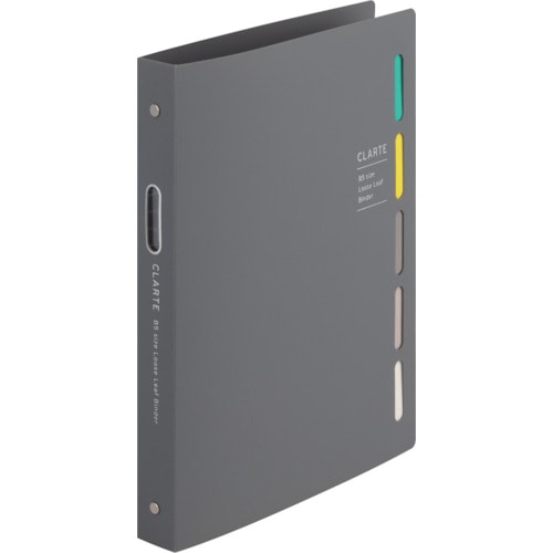 トラスコ中山 マルマン B5 バインダー クラルテ グレー(ご注文単位1冊)【直送品】
