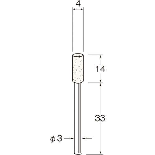 トラスコ中山 リューター 軸付フェルトバフ外径(mm):4(ご注文単位1袋)【直送品】