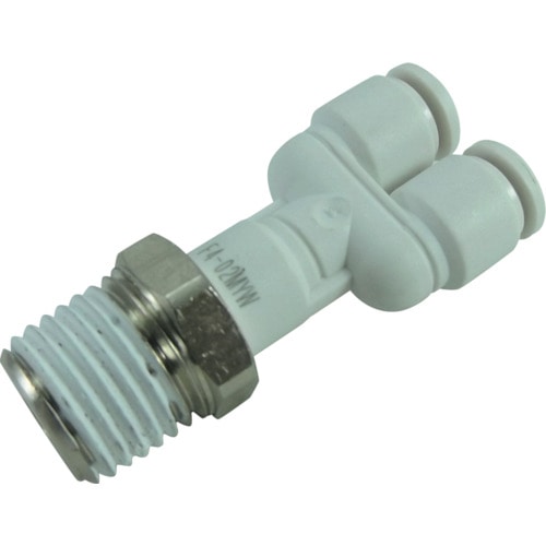 トラスコ中山 チヨダ ファイブメイルブランチワイ W(白)4mm・R1/4(ご注文単位1個)【直送品】
