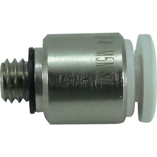 トラスコ中山 チヨダ チューブ継手 ファイブ六角穴付メイルコネクタ W(白) 4mm M5×0.8(ご注文単位1個)【直送品】