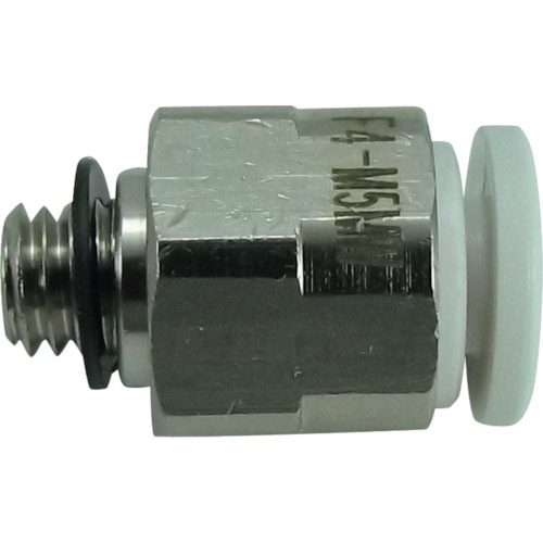 トラスコ中山 チヨダ ファイブメイルコネクタ W(白)4mm・M5X0.8(ご注文単位1個)【直送品】
