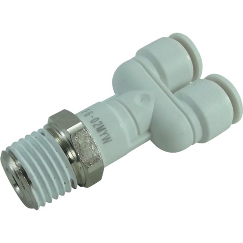 トラスコ中山 チヨダ ファイブメイルブランチワイ W(白)6mm・R1/4(ご注文単位1個)【直送品】