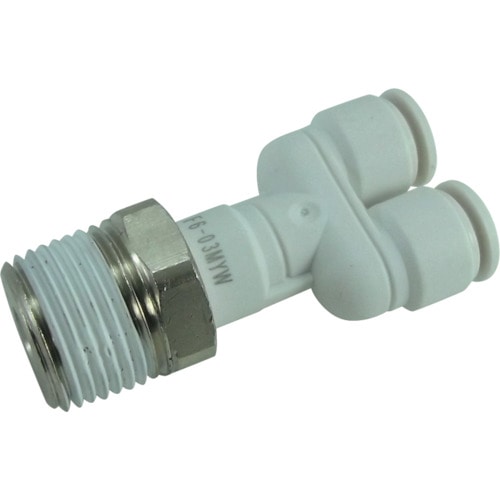トラスコ中山 チヨダ ファイブメイルブランチワイ W(白)6mm・R3/8(ご注文単位1個)【直送品】