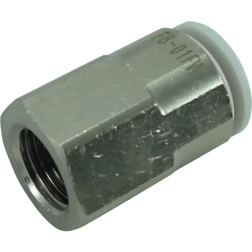 トラスコ中山 チヨダ ファイブフィメイルコネクタ- 白8mm・Rc1/8(ご注文単位1個)【直送品】