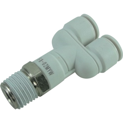 トラスコ中山 チヨダ ファイブメイルブランチワイ W(白)8mm・R1/4(ご注文単位1個)【直送品】