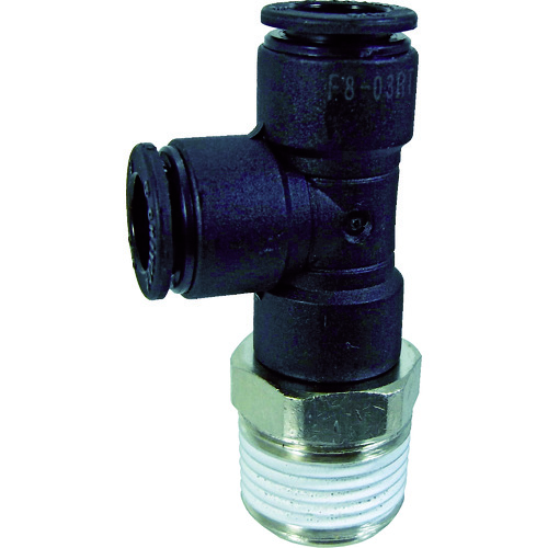 トラスコ中山 チヨダ チューブ継手 ファイブメイルランティ 8mm・R3/8(ご注文単位1個)【直送品】