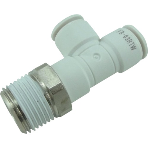 トラスコ中山 チヨダ ホース継手 ファイブメイルランティ W(白) 8mm・R3/8(ご注文単位1個)【直送品】