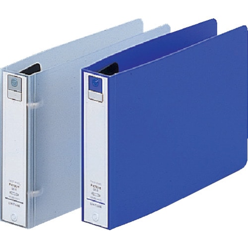 トラスコ中山 リヒト リング式ファイル B6 Eリングファイル(ヨコ型) 青（ご注文単位1冊）【直送品】