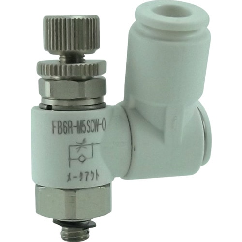 トラスコ中山 チヨダ ファイブスピードコントローラβ 白 メーターアウト6mm・M5×0.8(ご注文単位1個)【直送品】
