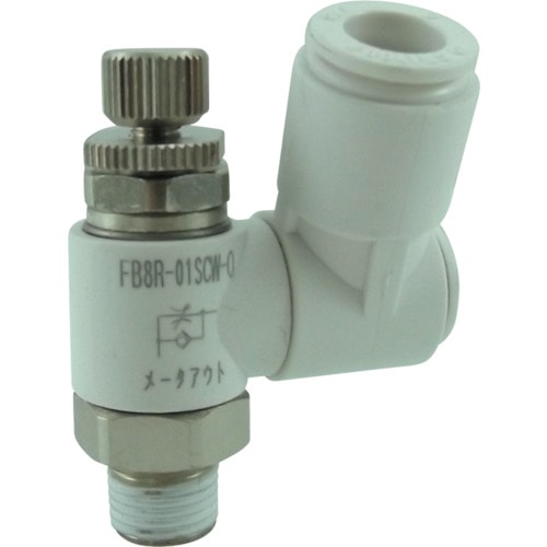 トラスコ中山 チヨダ ファイブスピードコントローラβ 白 メーターアウト8mm・R1/8(ご注文単位1個)【直送品】
