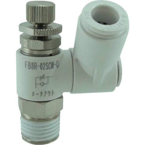 トラスコ中山 チヨダ ファイブスピードコントローラβ 白 メーターアウト8mm・R1/4(ご注文単位1個)【直送品】
