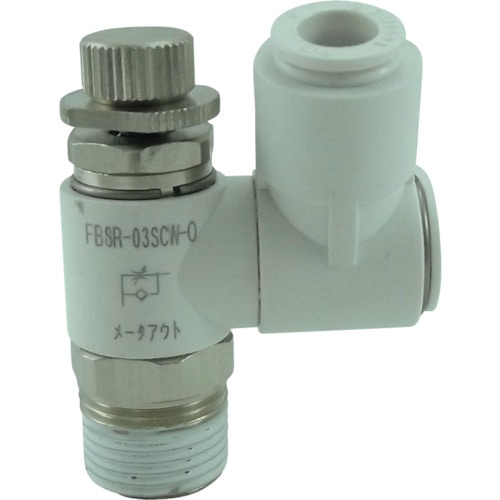 トラスコ中山 チヨダ ファイブスピードコントローラβ 白 メーターアウト8mm・R3/8(ご注文単位1個)【直送品】
