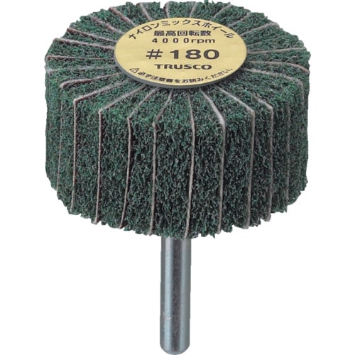 トラスコ中山 TRUSCO ナイロンミックスホイール外径φ30×厚み25×軸6 #180（ご注文単位1箱）【直送品】