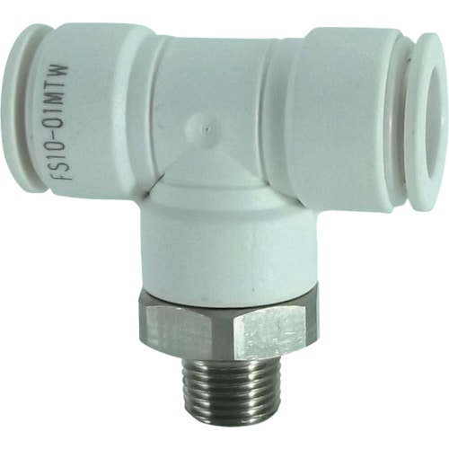 トラスコ中山 チヨダ ファイブSUSメイルブランチティ 白 10mm・R1/8(ご注文単位1個)【直送品】
