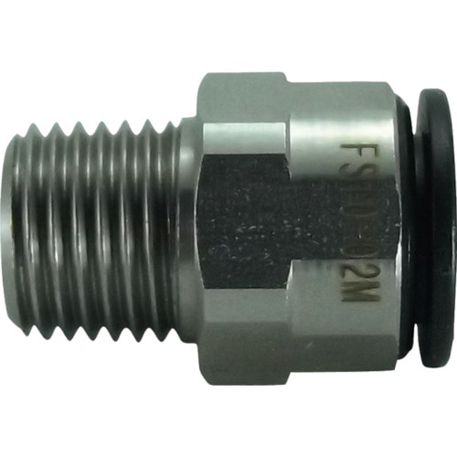 トラスコ中山 チヨダ ファイブSUSメイルコネクタ 10mm・R1/4(ご注文単位1個)【直送品】
