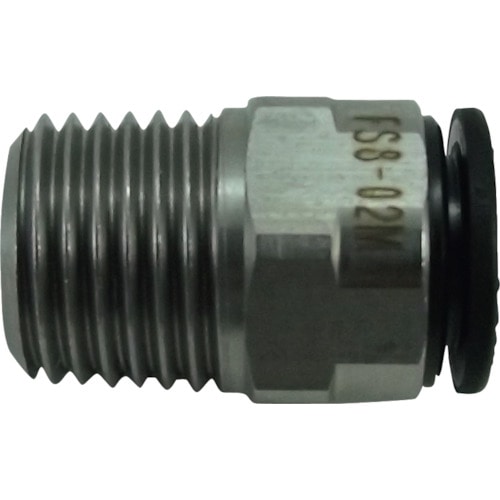 トラスコ中山 チヨダ ファイブSUSメイルコネクタ 8mm・R1/4(ご注文単位1個)【直送品】
