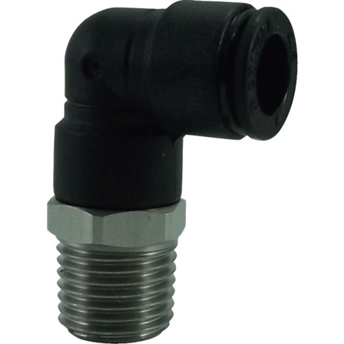 トラスコ中山 チヨダ ファイブSUSメイルエルボ 8mm・R1/4(ご注文単位1個)【直送品】