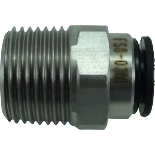 トラスコ中山 チヨダ ファイブSUSメイルコネクタ 8mm・R3/8(ご注文単位1個)【直送品】