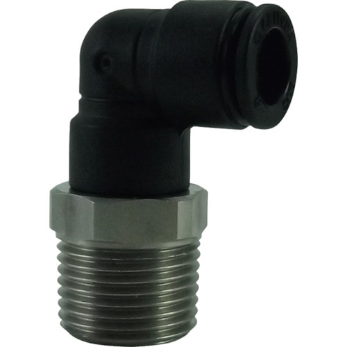 トラスコ中山 チヨダ ファイブSUSメイルエルボ 8mm・R3/8(ご注文単位1個)【直送品】