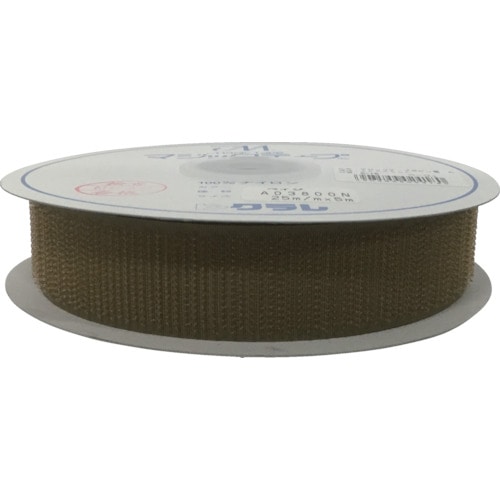 トラスコ中山 ユタカメイク マジックテープ マジックテープボビン巻A 25mm×5m ベージュ(ご注文単位1巻)【直送品】