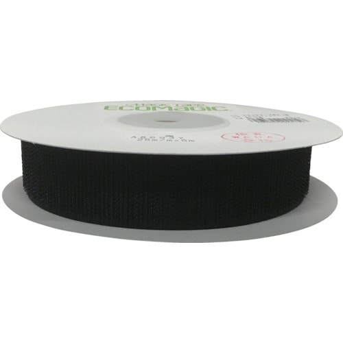 トラスコ中山 ユタカメイク マジックテープ マジックテープボビン巻A 25mm×5m ブラック(ご注文単位1巻)【直送品】