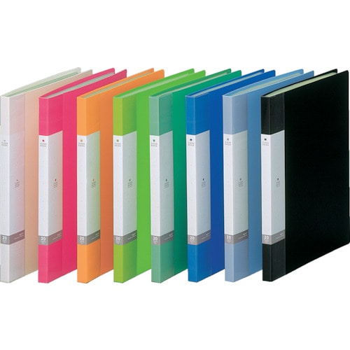 トラスコ中山 リヒト A4/S クリヤーブック(20枚) 黒(ご注文単位1冊)【直送品】
