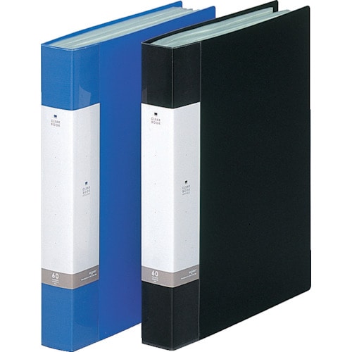 トラスコ中山 リヒト A4/S クリヤーブック(60枚) 黒(ご注文単位1冊)【直送品】