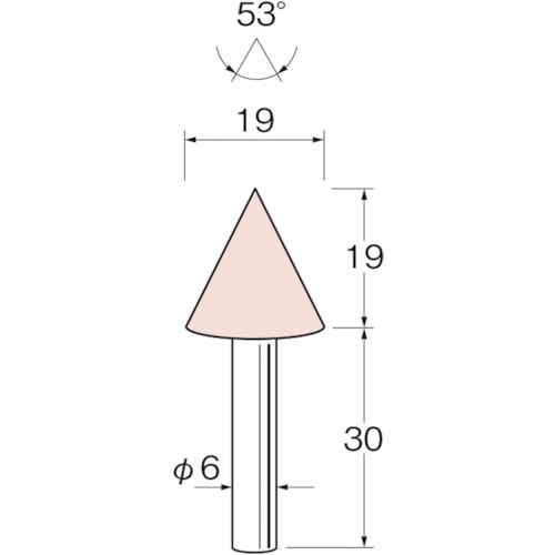 トラスコ中山 リューター 軸付砥石 125-9522(ご注文単位1袋)【直送品】