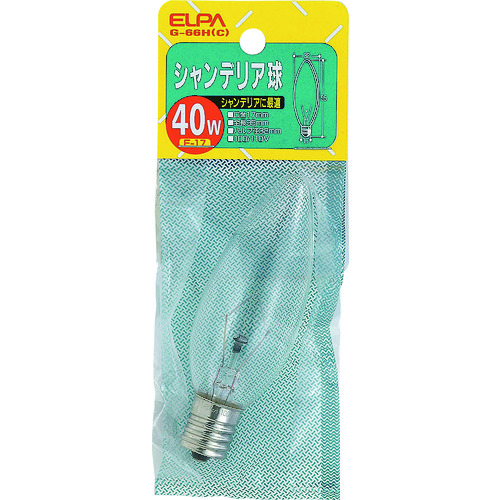 トラスコ中山 ELPA シャンデリアE17(ご注文単位1個)【直送品】