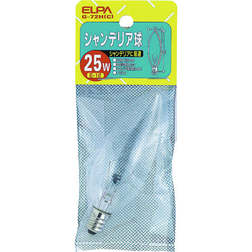 トラスコ中山 ELPA シャンデリア E12 167-9103(ご注文単位1個)【直送品】