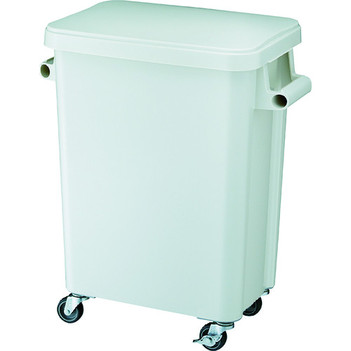 トラスコ中山 リス 厨房用キャスターペール45L 排水栓付 グレー(ご注文単位1個)【直送品】