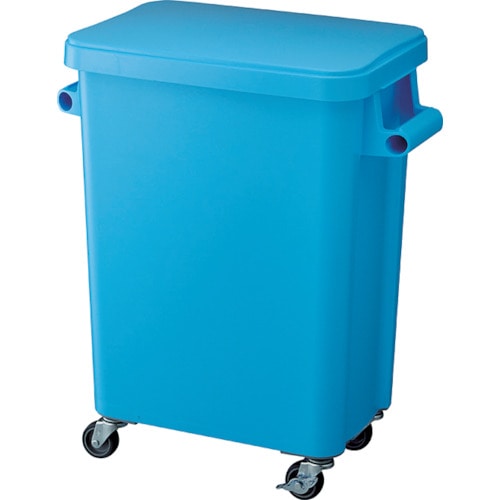 トラスコ中山 リス 厨房用キャスターペール45L 排水栓付 ブルー(ご注文単位1個)【直送品】