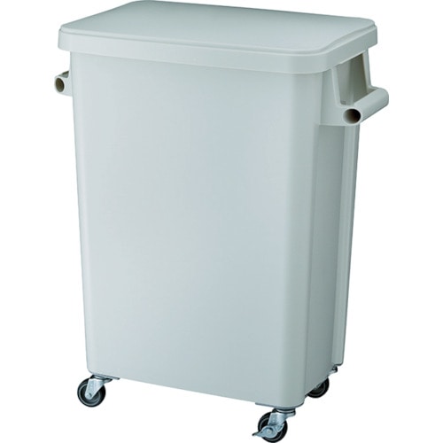トラスコ中山 リス 厨房用キャスターペール70L 排水栓付 グレー(ご注文単位1個)【直送品】